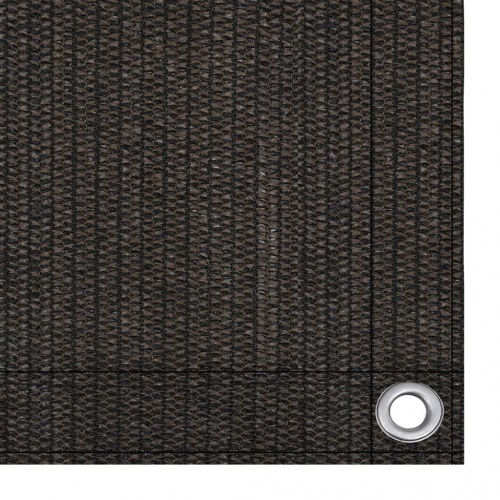 Telttæppe 400 × 700 cm - brun HDPE, med hjørneøjer