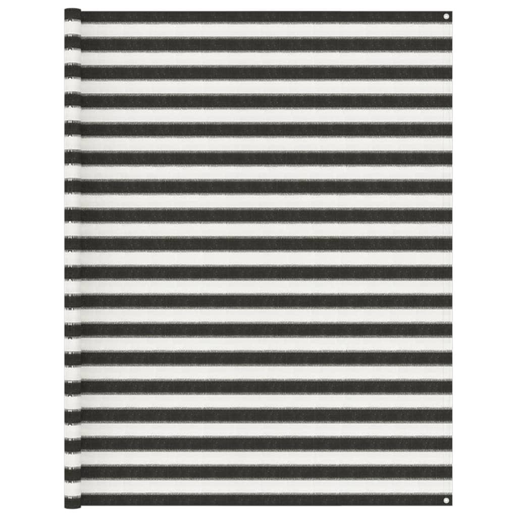 Telttæppe 250x300 cm antracitgrå og hvid