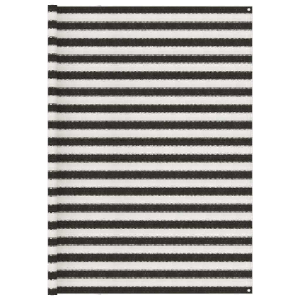 Telttæppe 250x350 cm antracitgrå og hvid