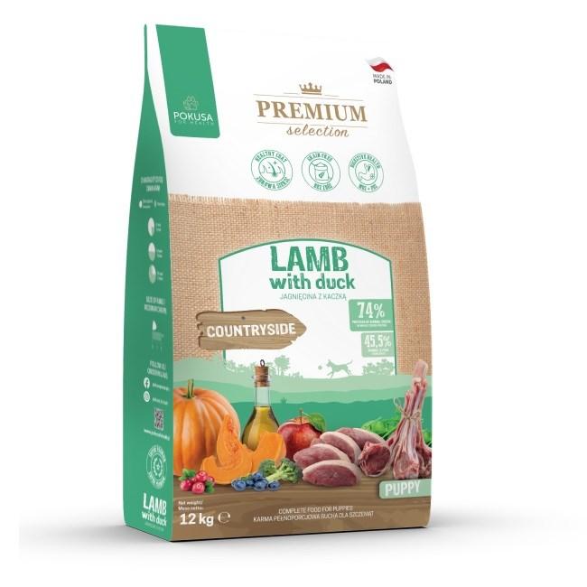 Hundefoder tørfoder POKUSA Premium Selection Puppy – lam med and, 12 kg billede