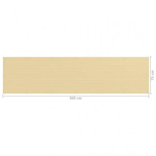 Altanafskærmning 75x300 cm HDPE beige