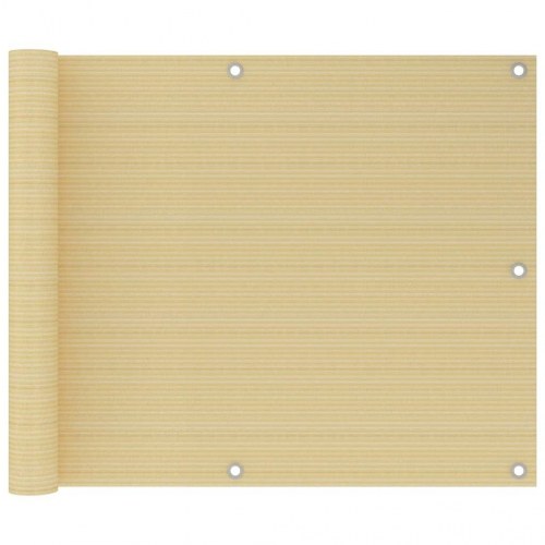 Altanafskærmning i HDPE - 75 × 400 cm, beige
