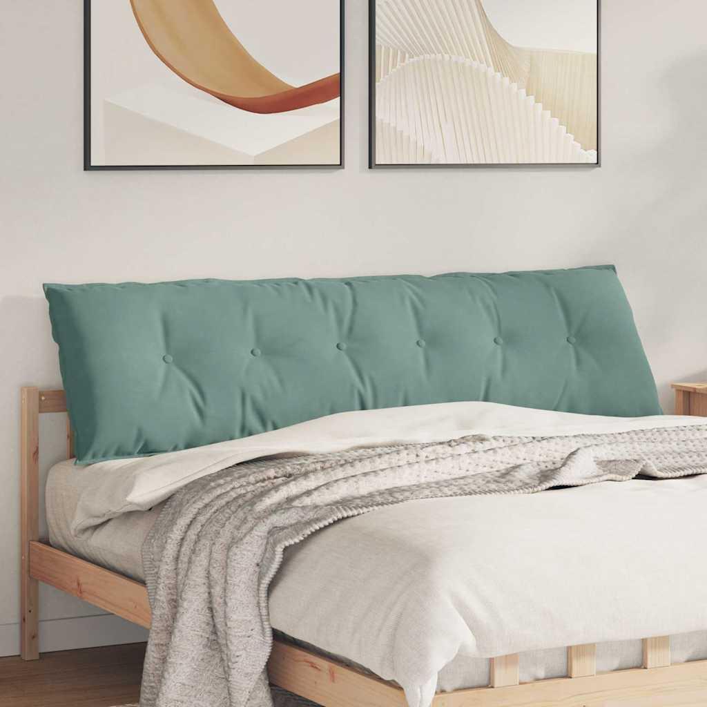 Rygpude Havgrøn 180 x 50 cm Velourstof billede