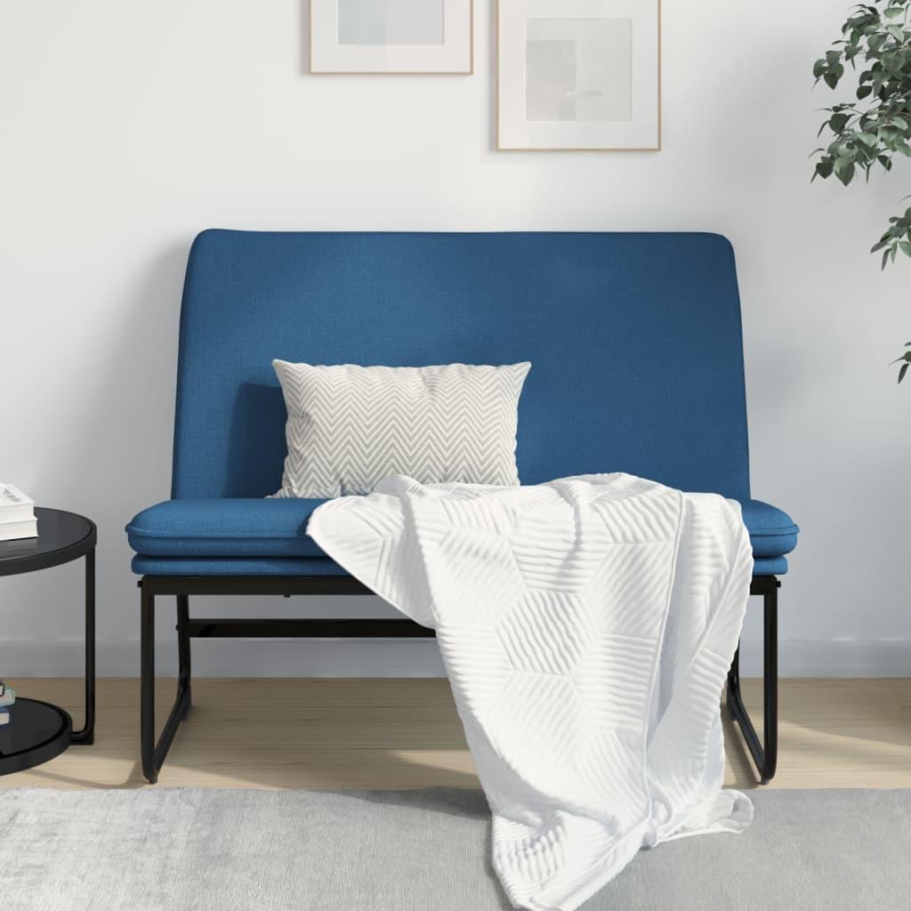 Bænk 100x75x76 cm stof blå billede