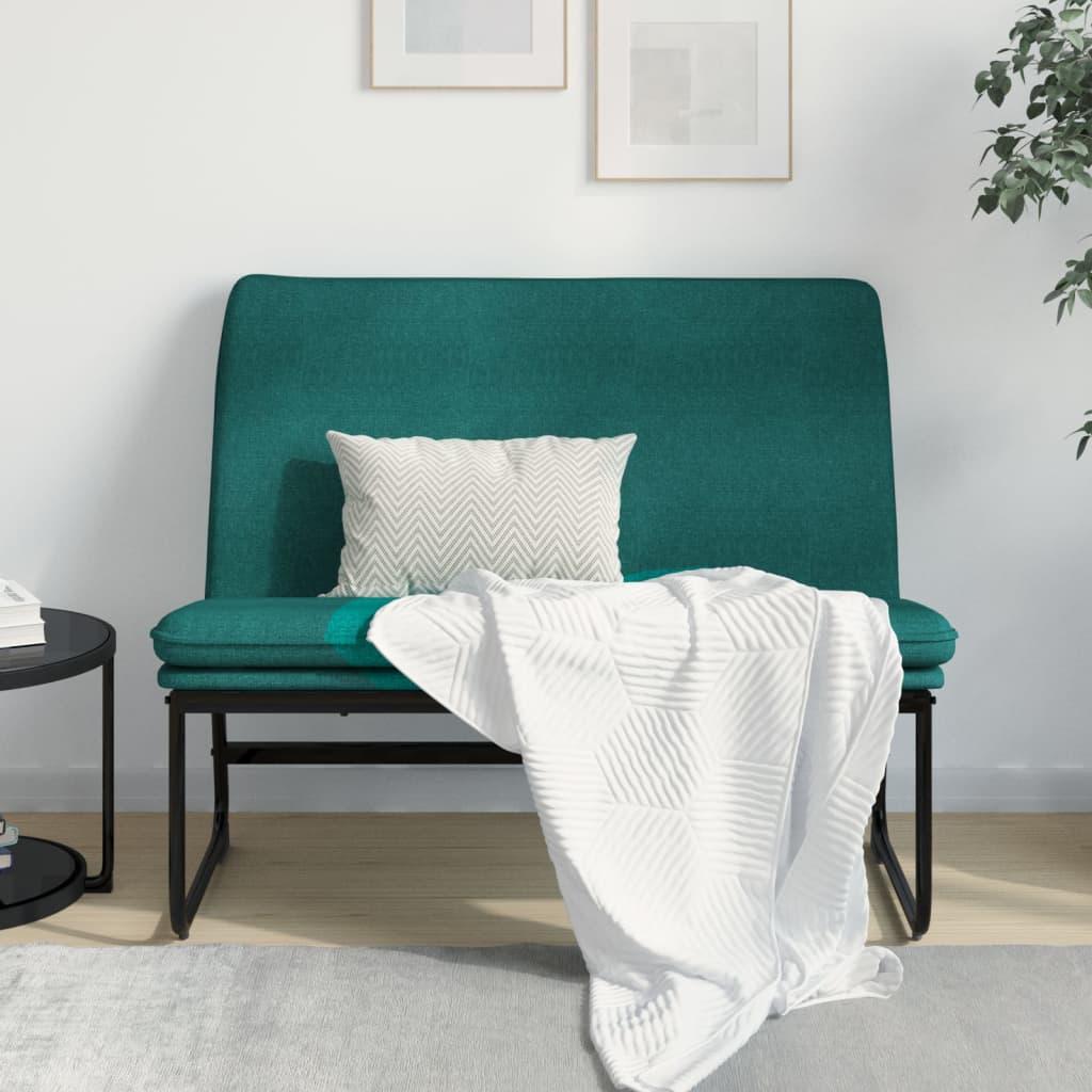 Bænk 100x75x76 cm stof mørkegrøn billede