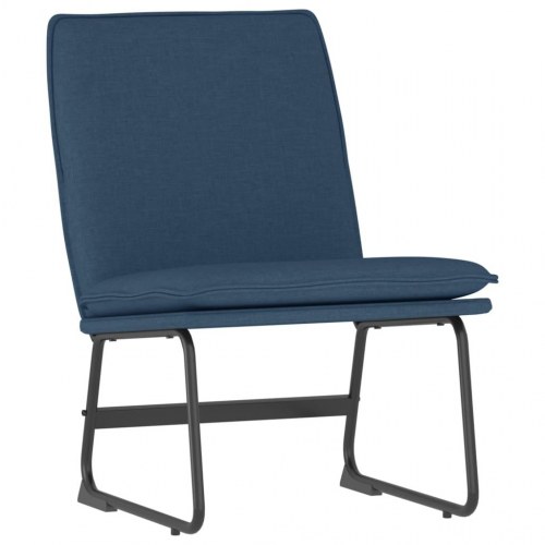 Loungestol i stof - blå, 52 × 75 × 76 cm