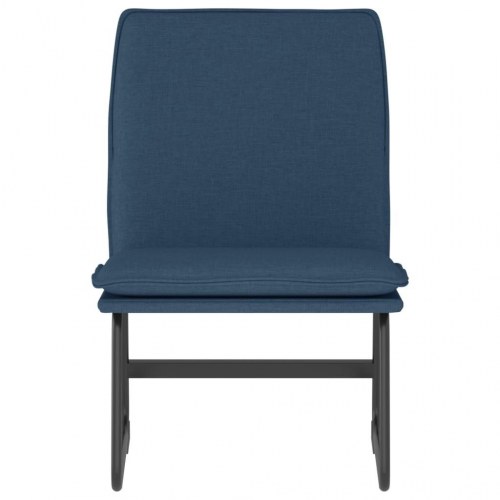 Loungestol i stof - blå, 52 × 75 × 76 cm
