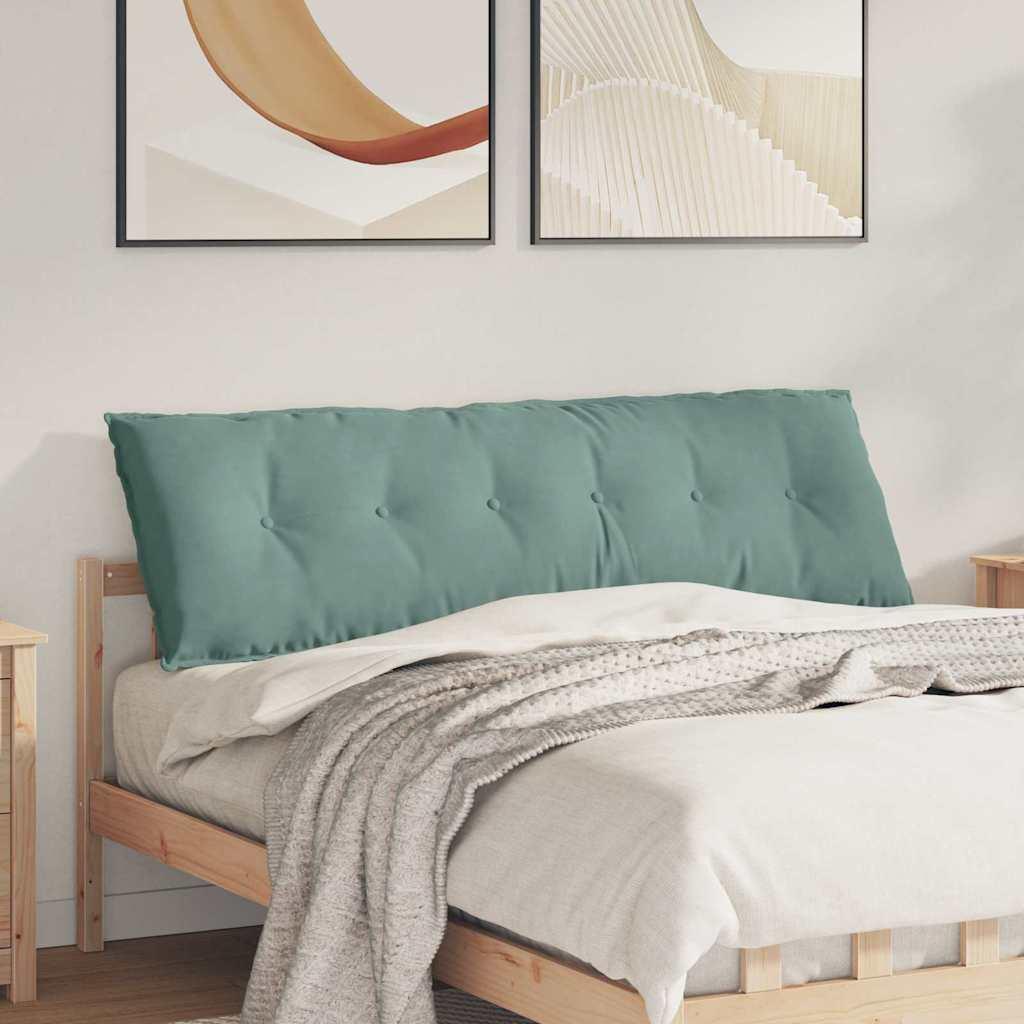 Rygpude Havgrøn 160 x 50 cm Velourstof billede