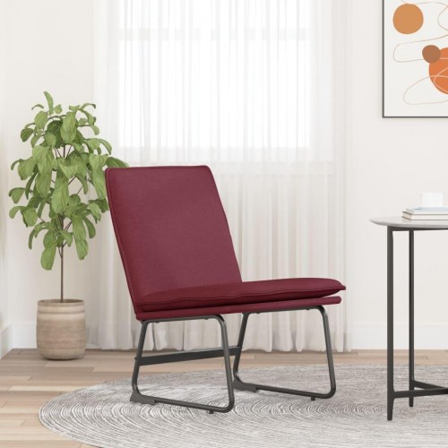 Loungestol i stof - 52 × 75 × 76 cm, vinrød