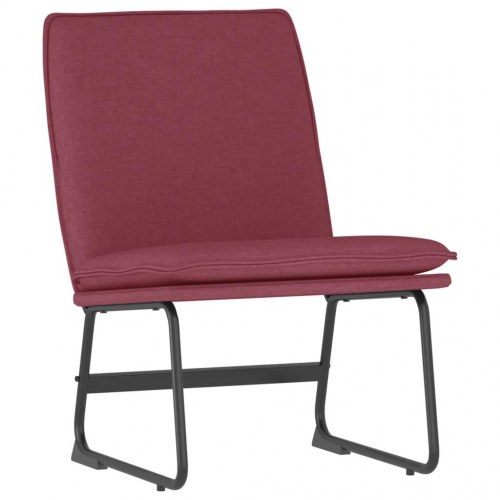 Loungestol i stof - 52 × 75 × 76 cm, vinrød