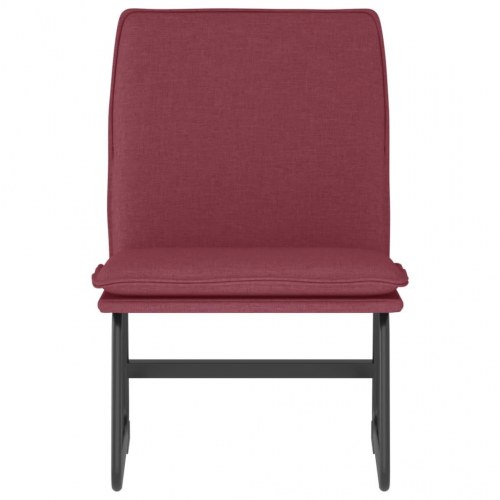 Loungestol i stof - 52 × 75 × 76 cm, vinrød