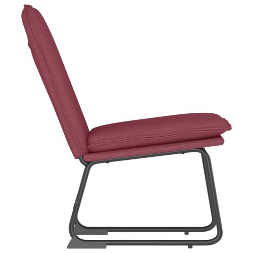 Loungestol i stof - 52 × 75 × 76 cm, vinrød