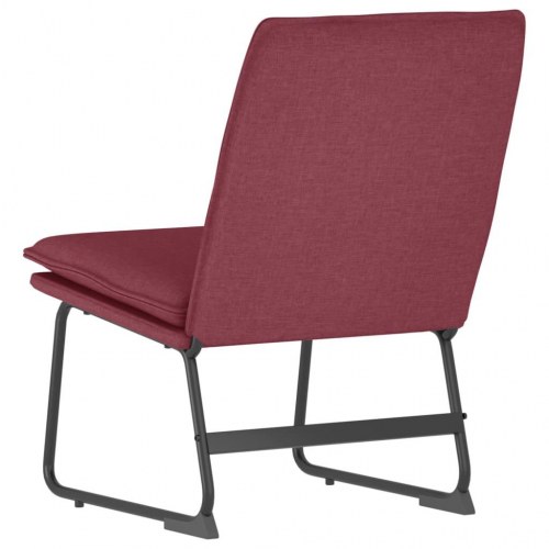 Loungestol i stof - 52 × 75 × 76 cm, vinrød