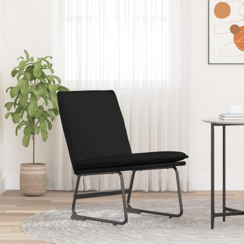 Loungestol i stof - sort, 52 × 75 × 76 cm
