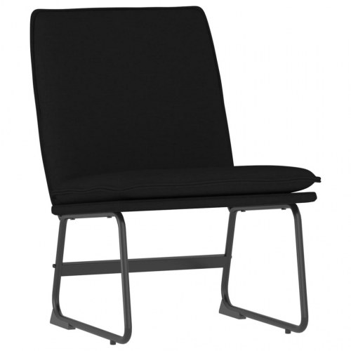 Loungestol i stof - sort, 52 × 75 × 76 cm