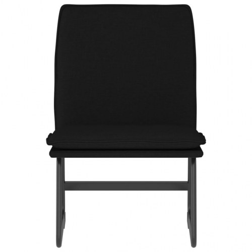 Loungestol i stof - sort, 52 × 75 × 76 cm
