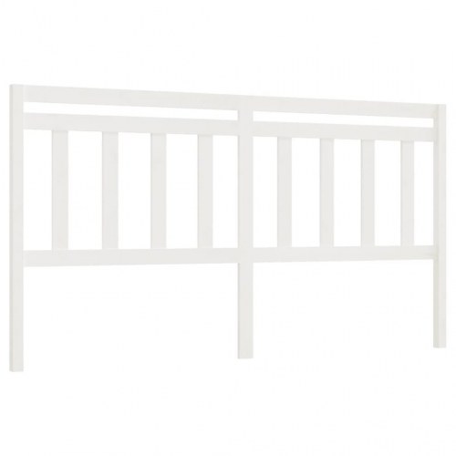 Sengegavl 186×4×100 cm i massivt fyrretræ - hvid