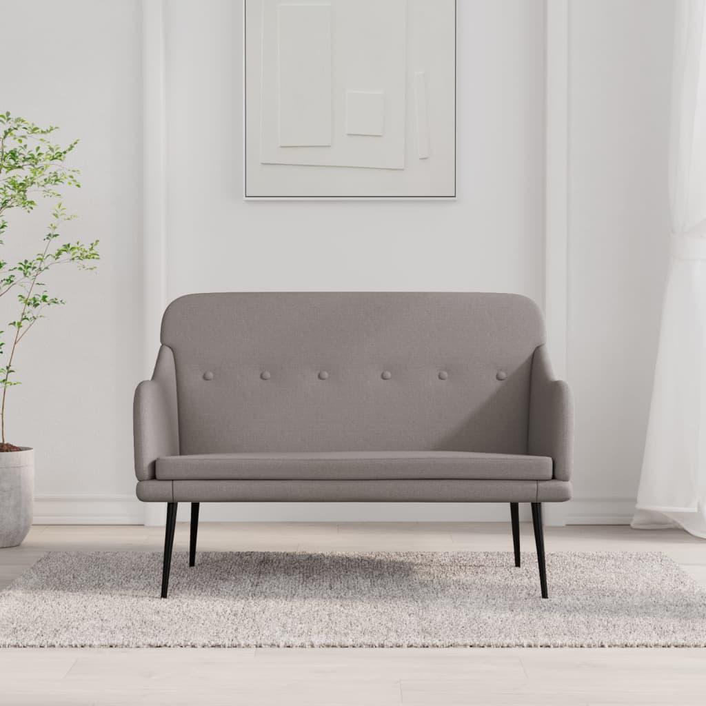 Polstret bænk 110 x 76 x 80 cm - gråbrun