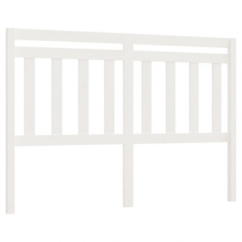 Sengegavl 140 × 4 × 100 cm i massivt fyrretræ - hvid