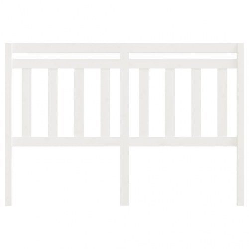 Sengegavl 140 × 4 × 100 cm i massivt fyrretræ - hvid