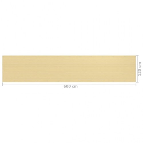 Altanafskærmning 120 × 600 cm i HDPE - beige