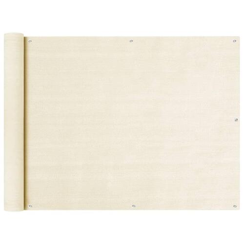 Altanafskærmning 90x400 cm HDPE cremefarvet
