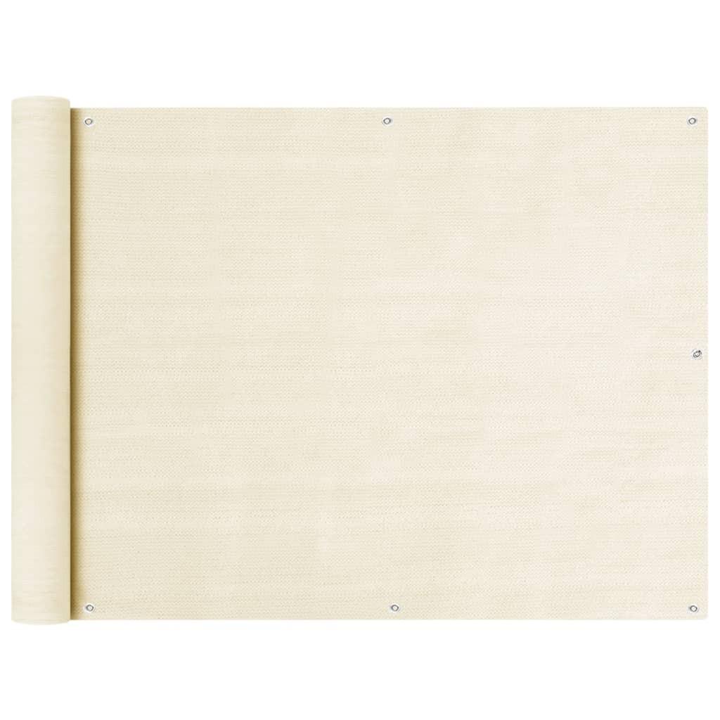 Altanafskærmning 90x400 cm HDPE cremefarvet
