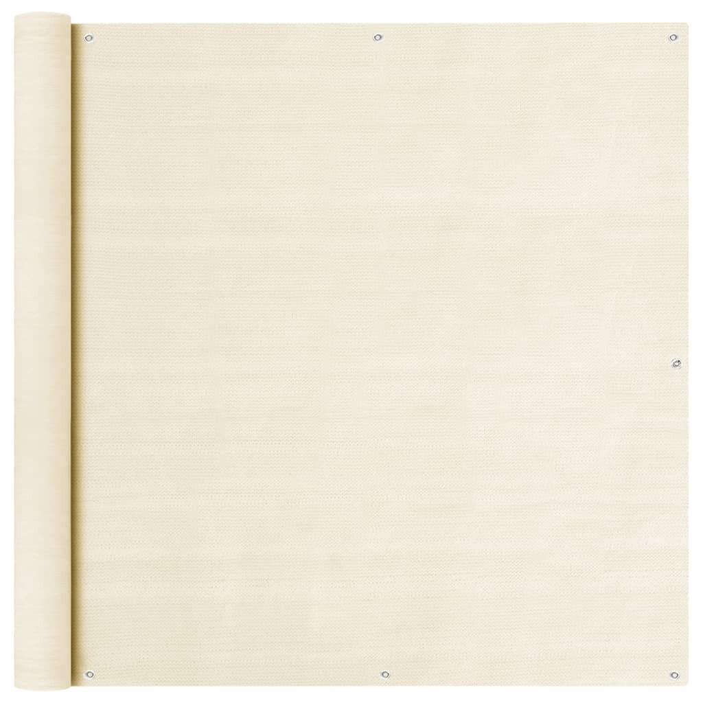 Altanafskærmning 120x400 cm HDPE cremefarvet billede
