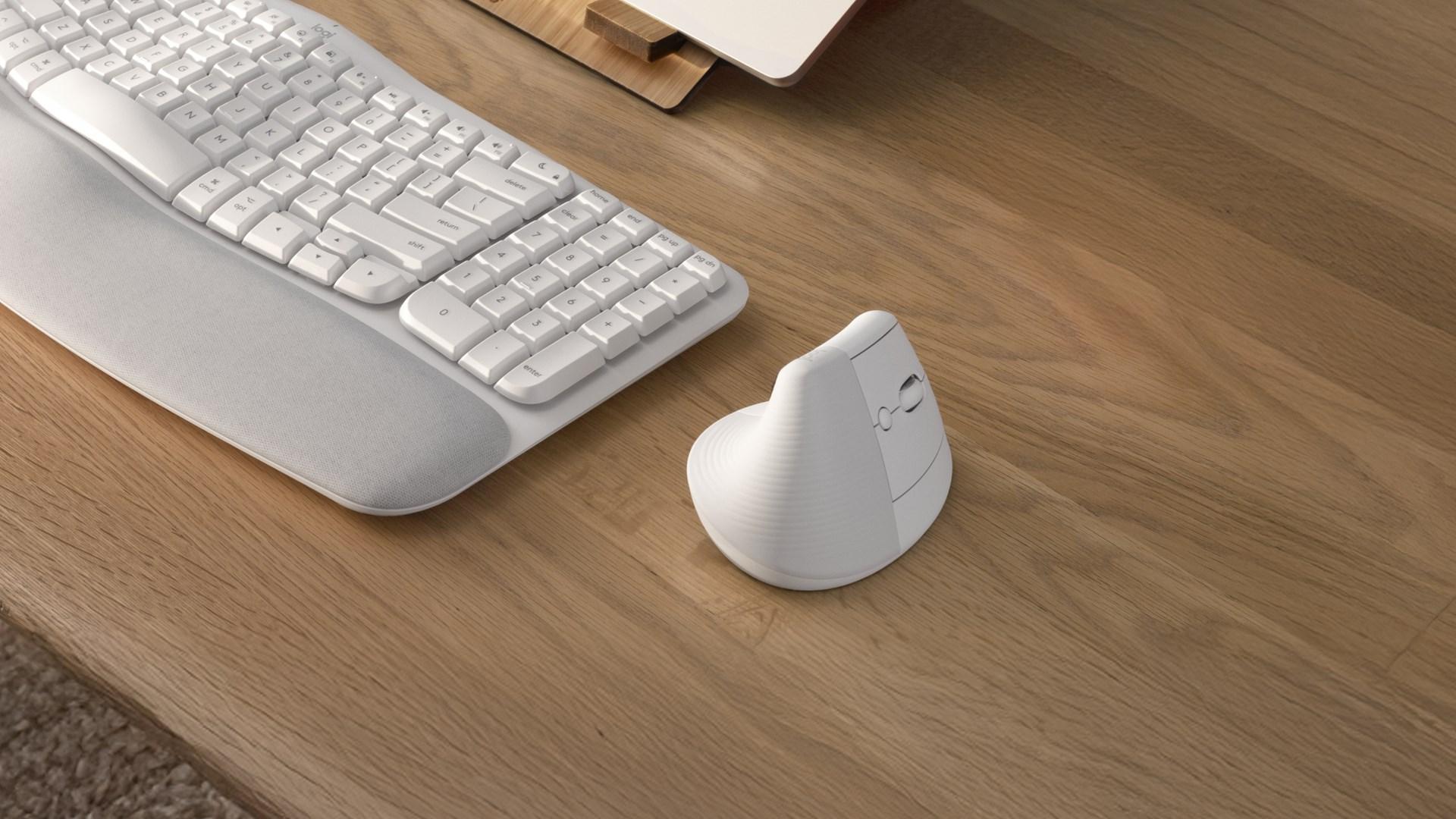 Ergonomisk vertikal mus - Logitech Lift, hvid, højrehånd