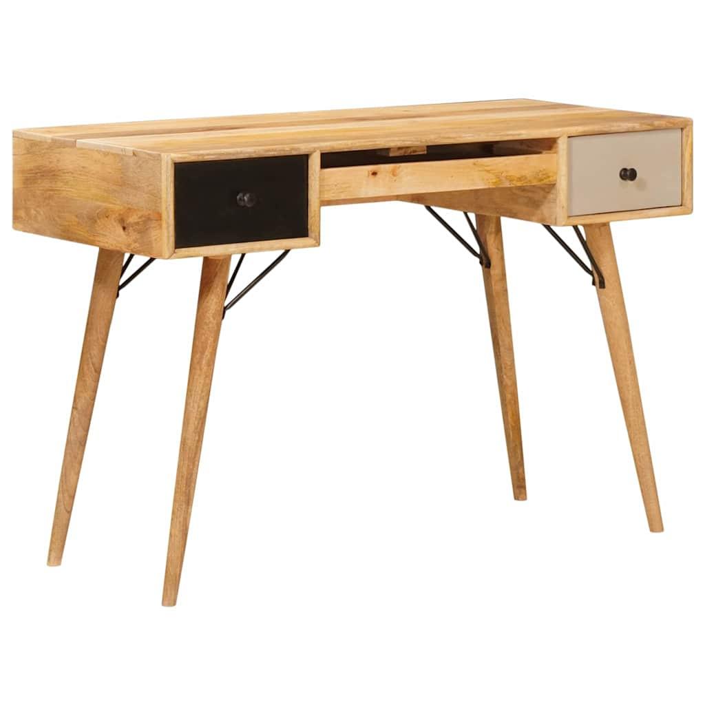Skrivebord med skuffe Brun 110 x 55 x 76 cm Massivt mangotræ billede