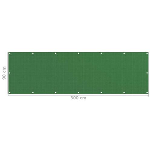 Altanafskærmning 90x300 cm HDPE lysegrøn