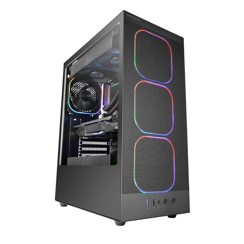 PC kabinet TACENS MARS MC-NEBULA, Midi Tower, ATX, 4x120 mm aRGB billede