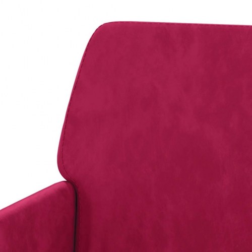 Lænestol i velour - 62 × 79 × 79 cm, vinrød
