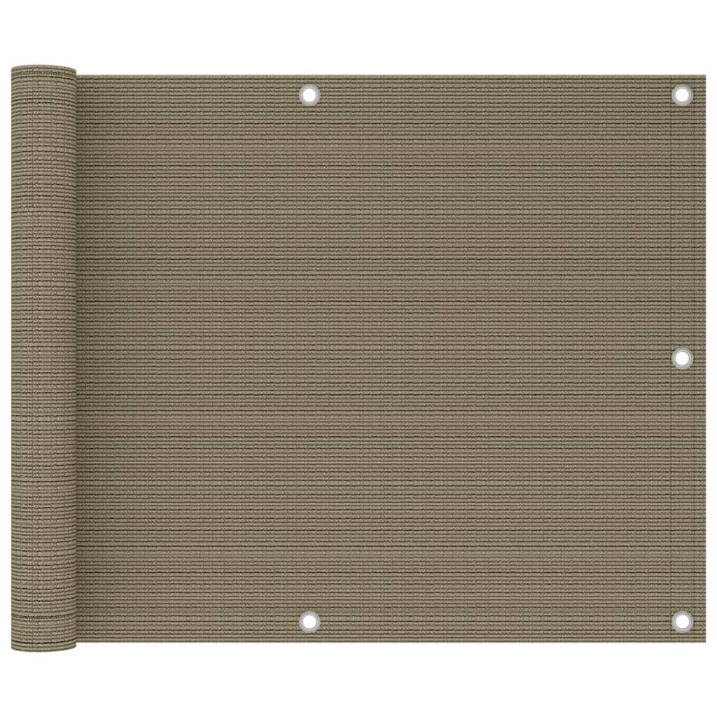 Altanafskærmning 75x300 cm HDPE gråbrun billede