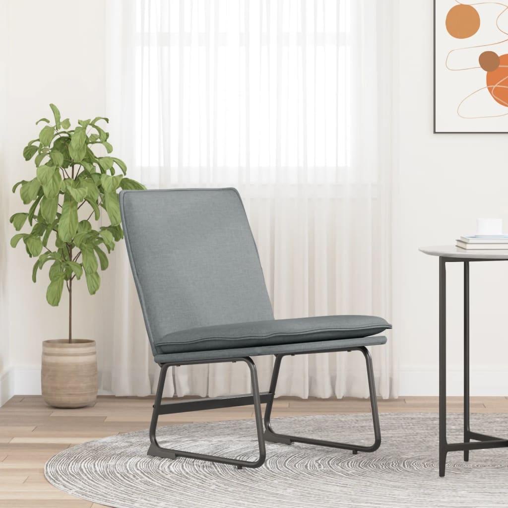 Loungestol 52x75x76 cm stof lysegrå billede