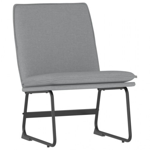 Loungestol i stof - lysegrå, 52×75×76 cm