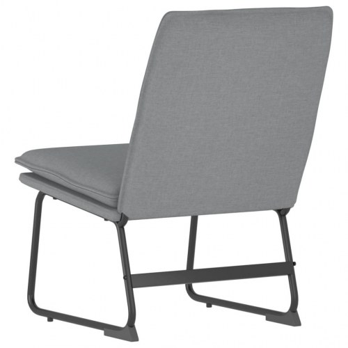 Loungestol i stof - lysegrå, 52×75×76 cm