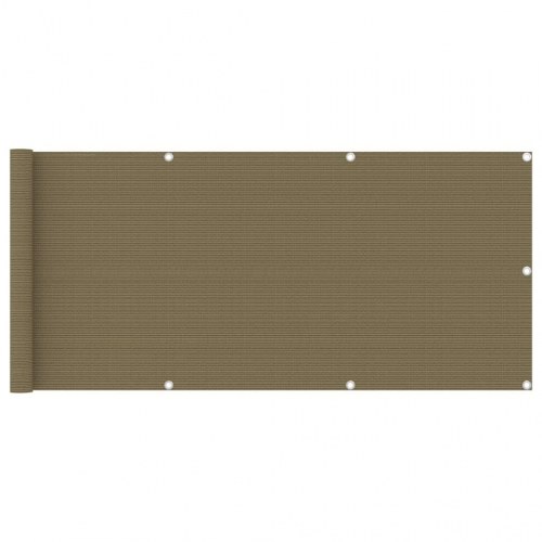 Altanafskærmning 75×600 cm i HDPE - gråbrun