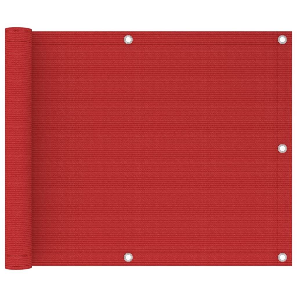 Altanafskærmning 75x300 cm HDPE rød