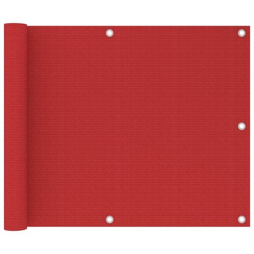 Altanafskærmning 75x500 cm HDPE rød