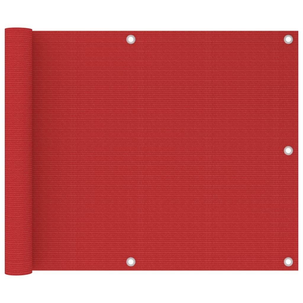 Altanafskærmning 75x600 cm HDPE rød
