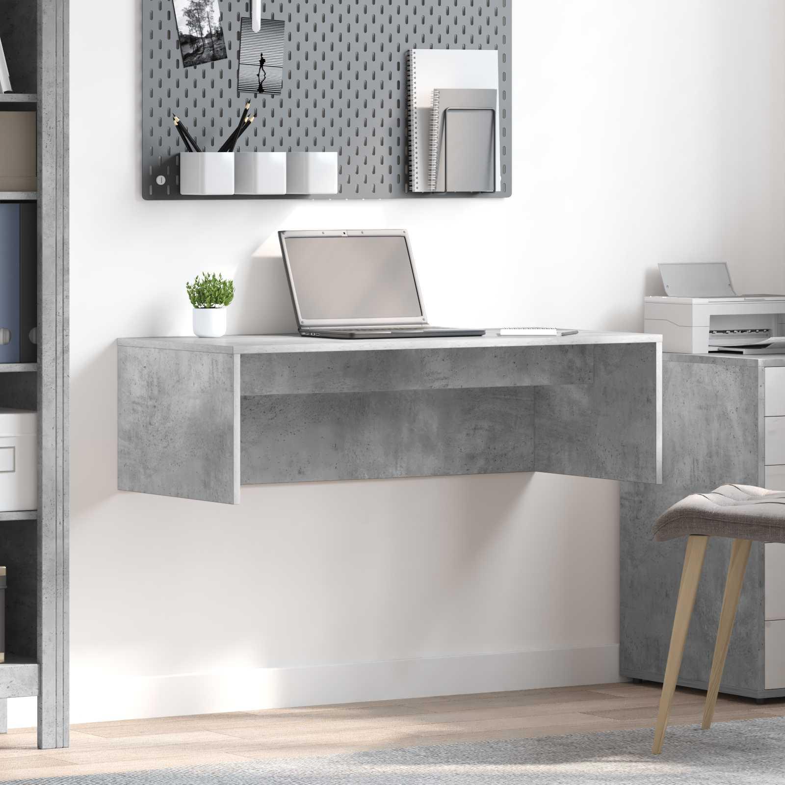 Væghængt skrivebord Beton Grå 100 x 45 x 30 cm Konstrueret træ billede