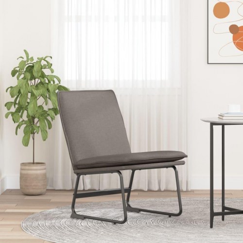 Loungestol i stof - gråbrun, 52×75×76 cm