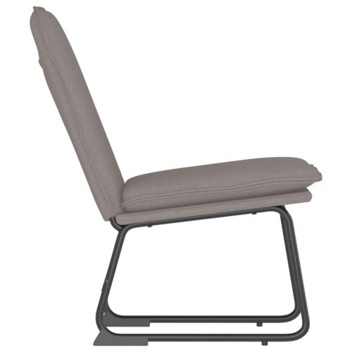 Loungestol i stof - gråbrun, 52×75×76 cm