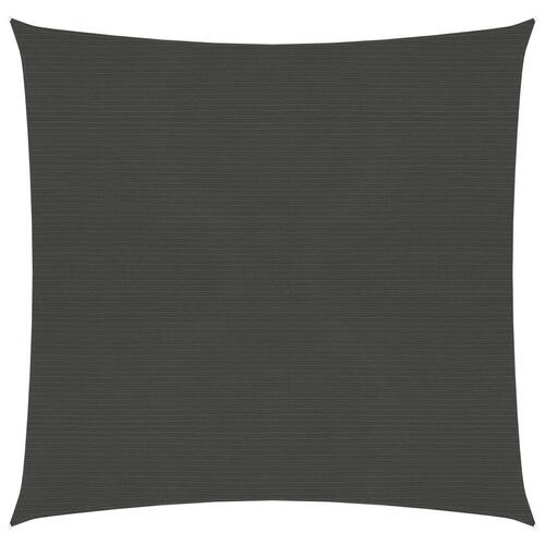 Solsejl 2,5x2,5 m 160 g/m² HDPE antracitgrå