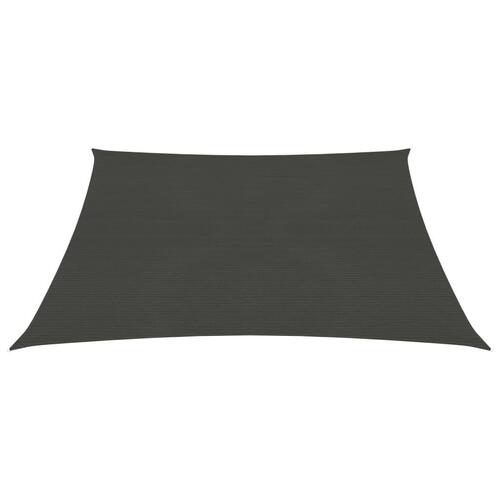 Solsejl 3x3 m 160 g/m² HDPE antracitgrå