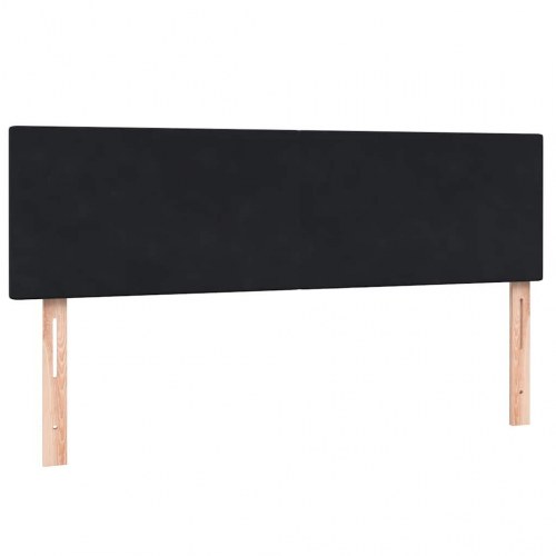 Kontinentalseng med madras 140x220 cm fløjl sort