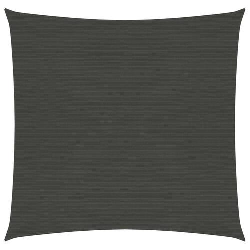 Solsejl 5x5 m 160 g/m² HDPE antracitgrå