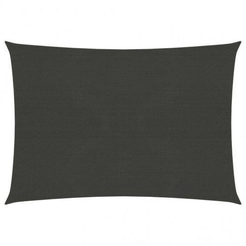 Solsejl 2,5 × 3 m - HDPE 160 g/m², antracitgrå