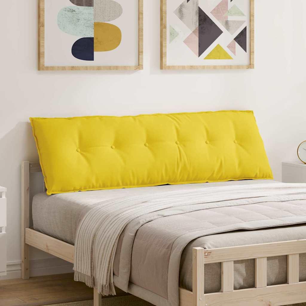 Rygpude Lys Gul 160 x 19 x 50 cm Stof billede